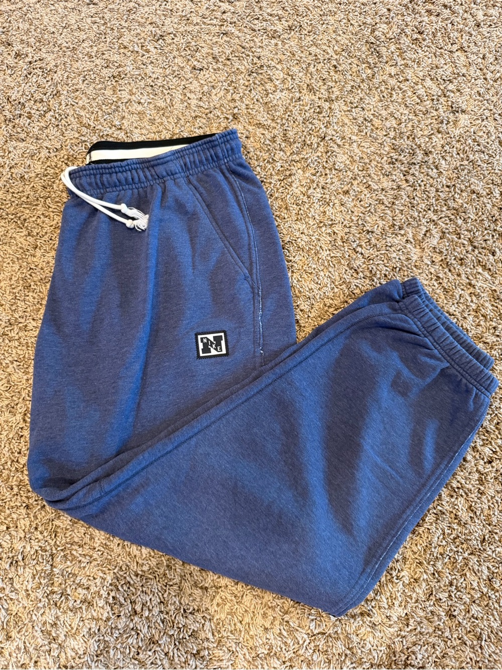 Nike Navy Blue Jogger Sweatpants with Drawstring